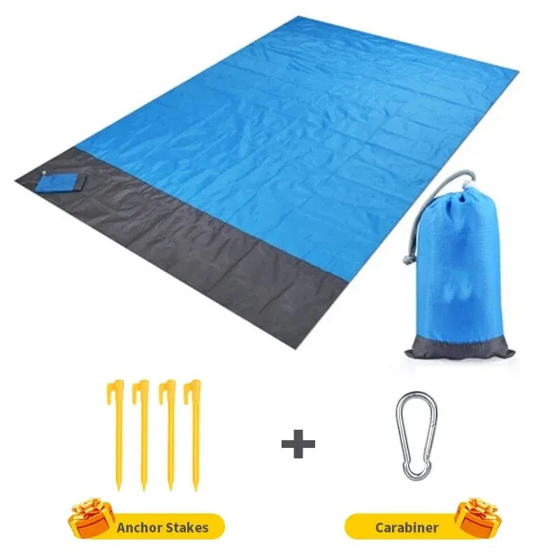 Beach Blanket Sandproof 200 X 140Cm Waterproof Beach Mat Lightweight Picnic Blanket for Travel Hiking Sports